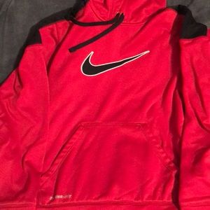 Red Nike swish hoodie